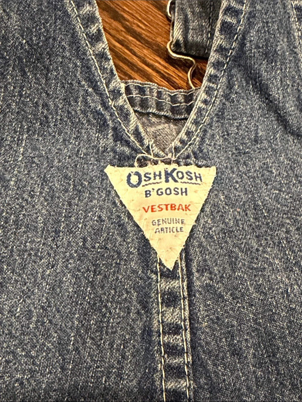 OshKosh B’Gosh Vestbak overalls vintage, Made in USA 9 months denim jeans